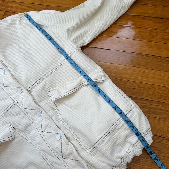 We The Free Off White Corduroy Utility Jacket Size M - Picture 12 of 13